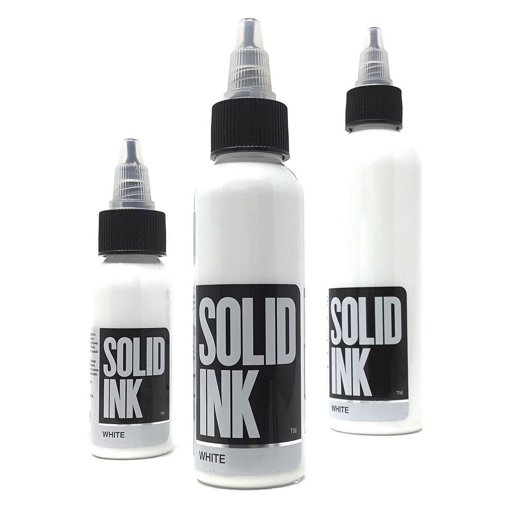 Solid Ink White Tattoo Ink in 1, 2, 4, and 8 Ounce Bottles SD Tattoo