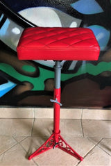 Red Tattoo Armrest With Filigree Base