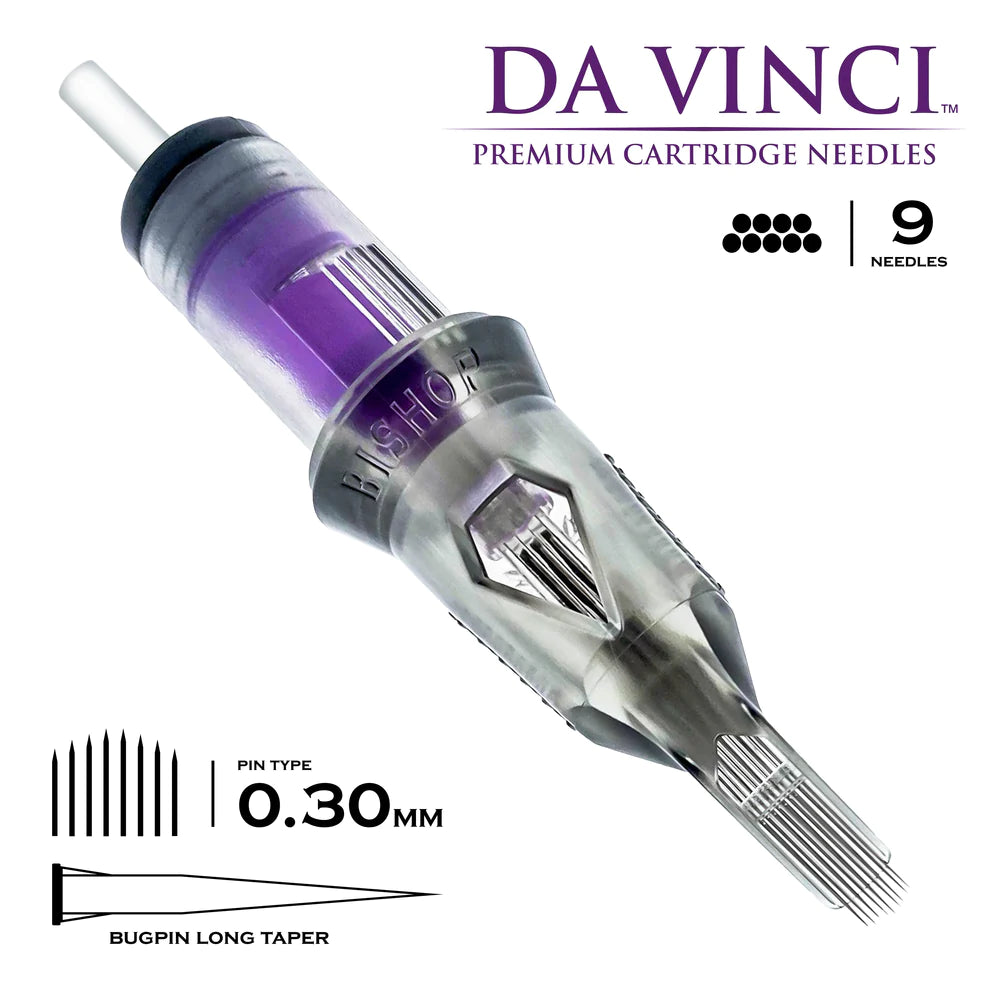 Bishop Da Vinci V2 Curved Mag Tattooing Needle Cartridges 9 Needles