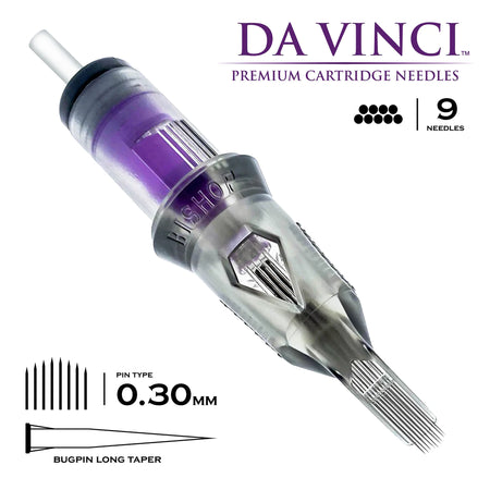 Bishop Da Vinci V2 Curved Mag Tattooing Needle Cartridges 9 Needles