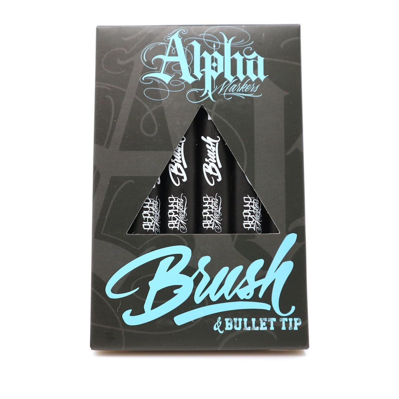 Alpha Markers Skin Marker Set Brush and Bullet Tip Black Box