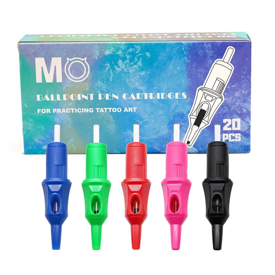 Ballpoint Pen Cartridges for Practicing Tattoo Art