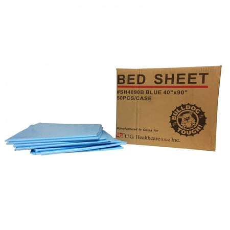 Bulldog Drape Sheets 40x90 Blue 50 Pack