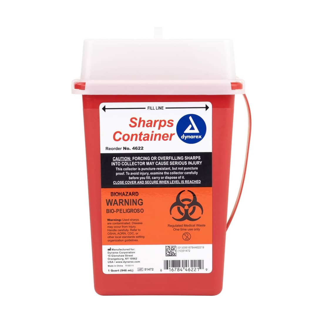Dynarex Sharps Container 1 Quart