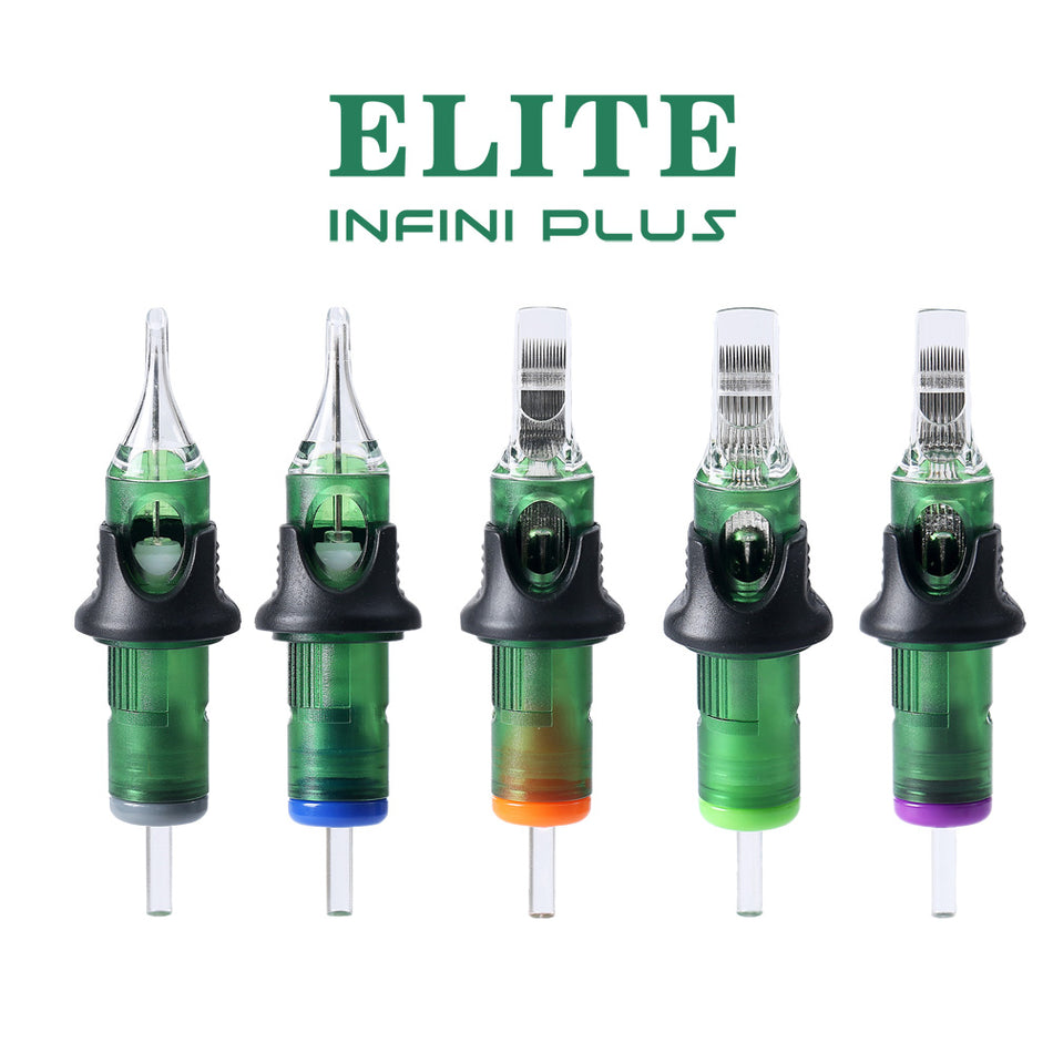 Elite Infini Plus Needle Cartridges - Bugpin Curved Mag