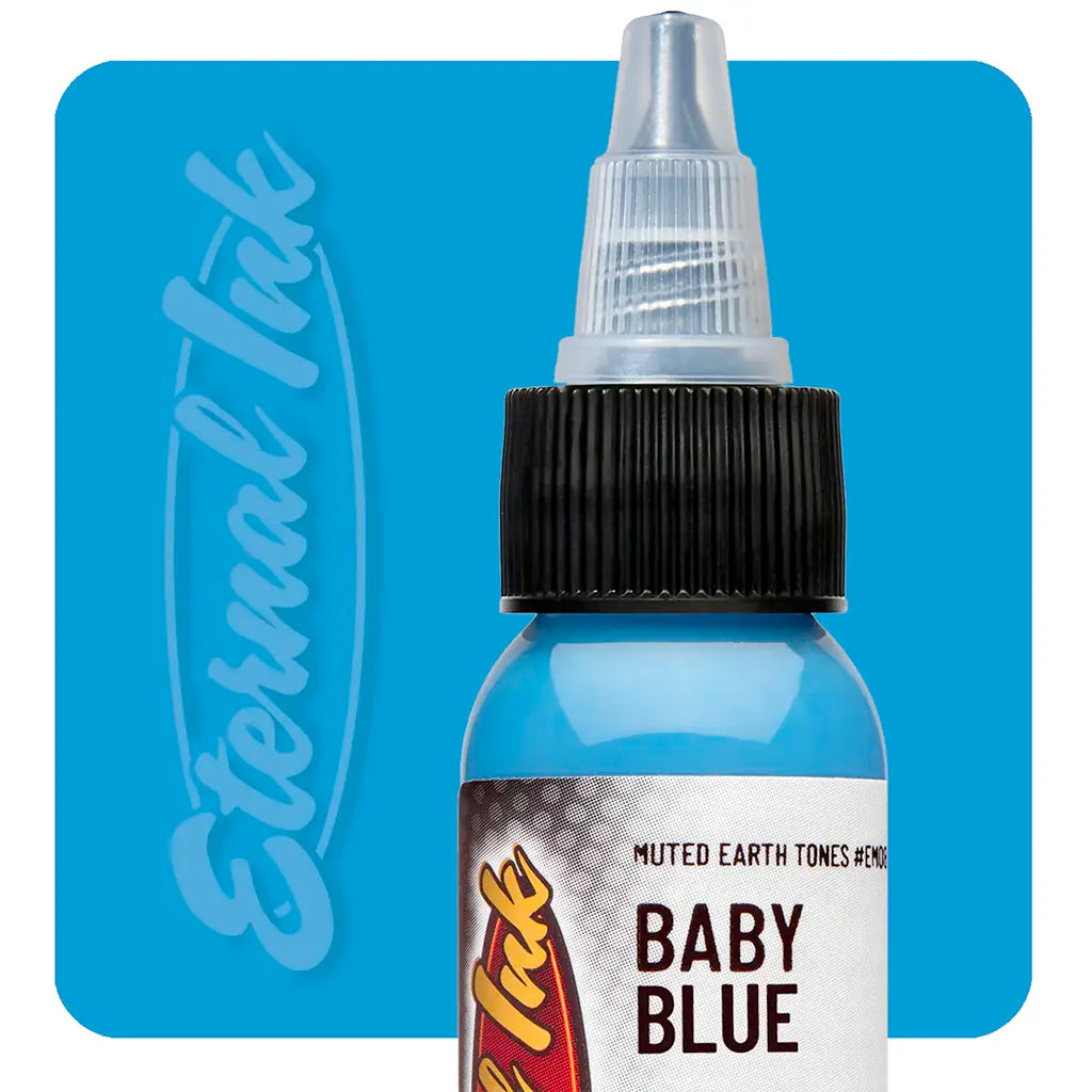 Eternal Baby Blue Tattoo Ink With Tile