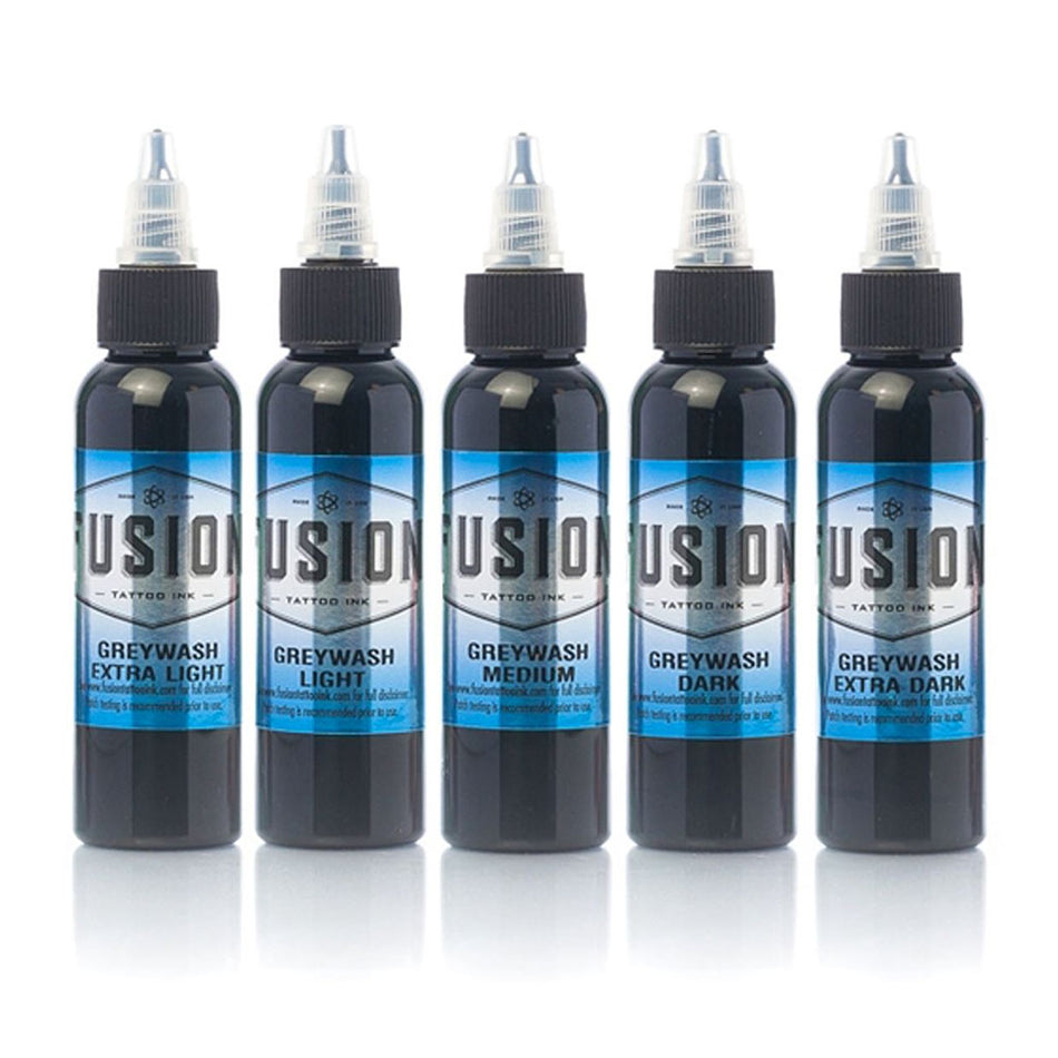 Fusion Grey Wash Tattoo Ink Set 2 or 4 Ounces