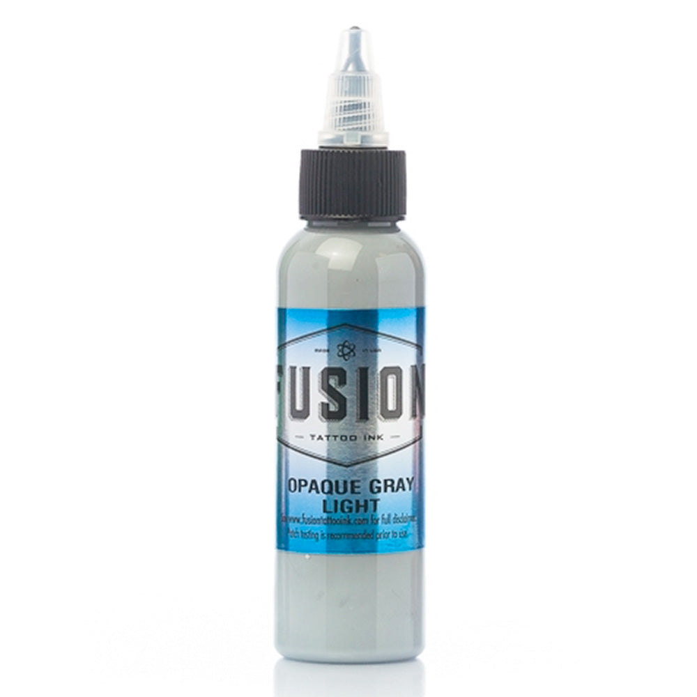 Fusion Opaque Grey Light Tattoo Ink in 1 and 2 Ounce Bottles