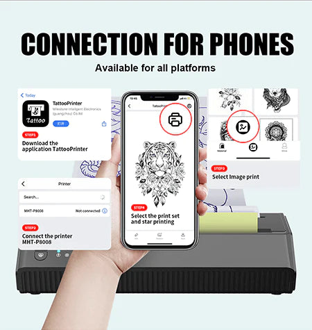 Portable Thermal Tattoo Stencil Printer