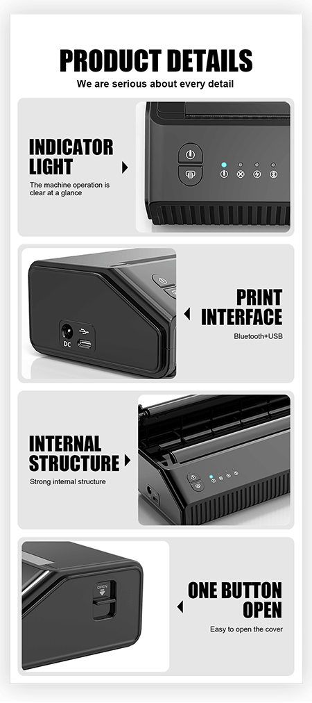 Walmeck USB+ Tattoos Printer Thermal Tattoos Pattern Stencil