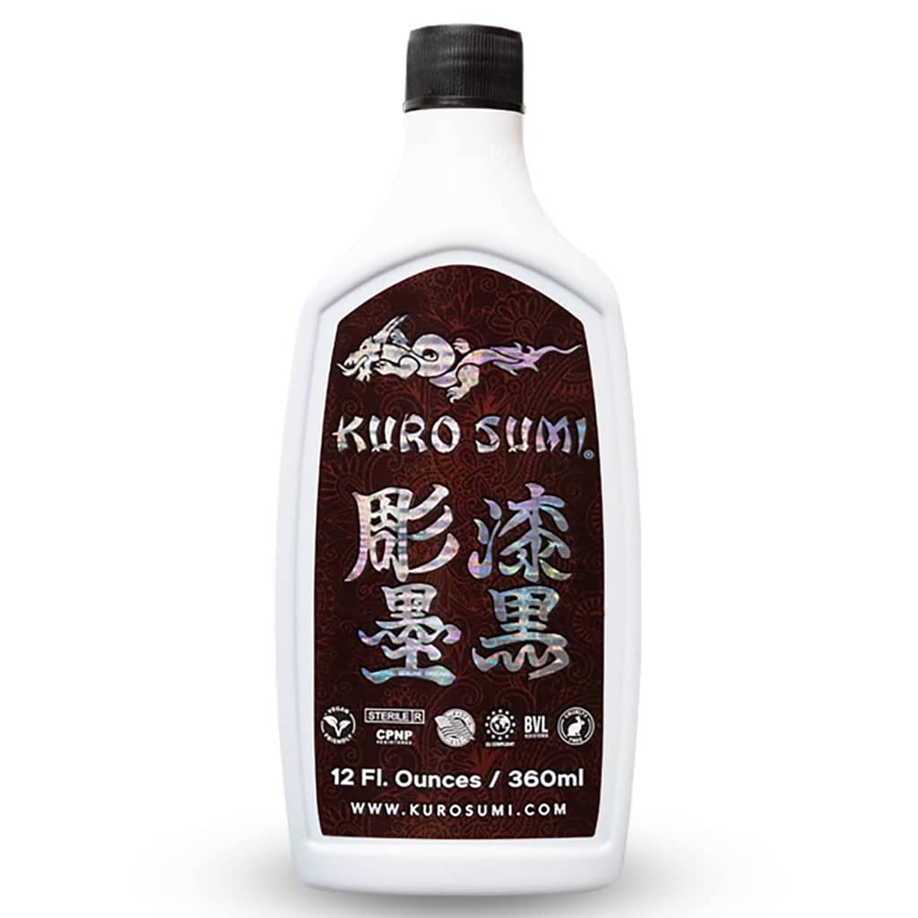 Kuro Sumi Outlining Black Tattoo Ink - 12 oz