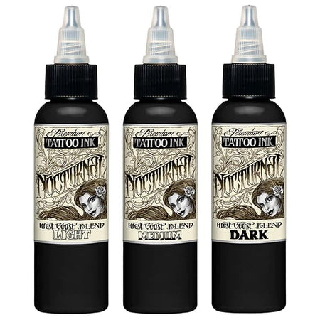 Nocturnal 3 Piece Greywash Tattoo Ink Set