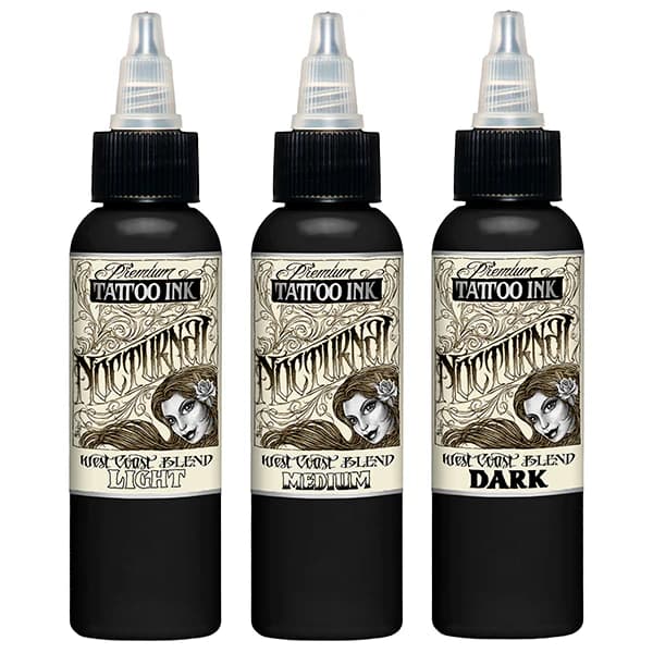 Nocturnal 3 Piece Greywash Tattoo Ink Set