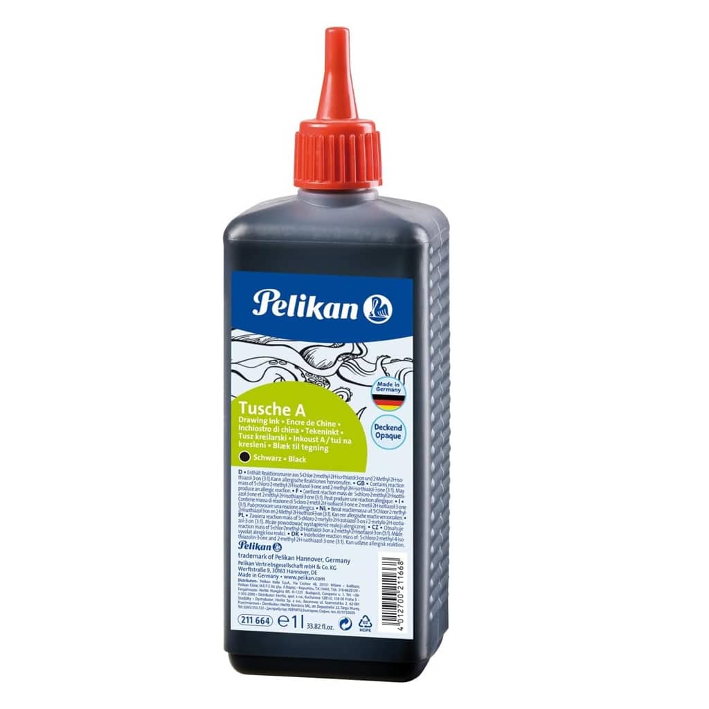 Pelikan Black Tattoo Drawing Ink 33.82 oz – SD Tattoo Supply