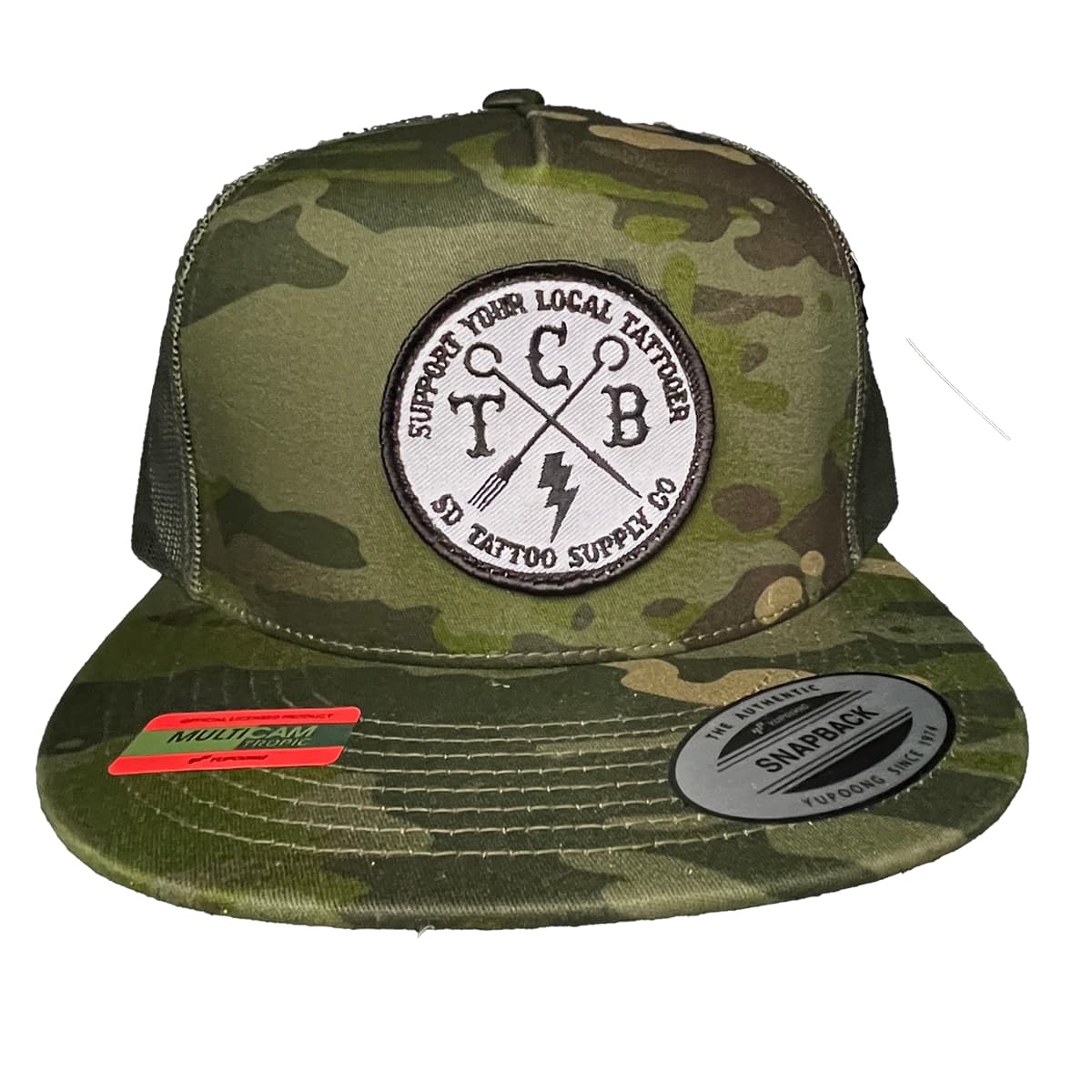 SD Tattoo Supply OG Trucker Hat Multicam Round
