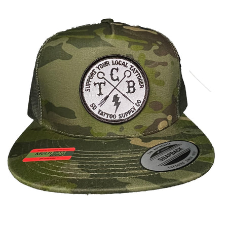 SD Tattoo Supply OG Trucker Hat Multicam Round
