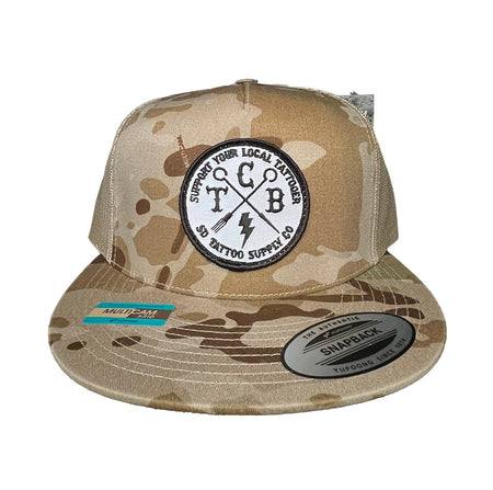 SD Tattoo Supply OG Trucker Hat Tan Camo