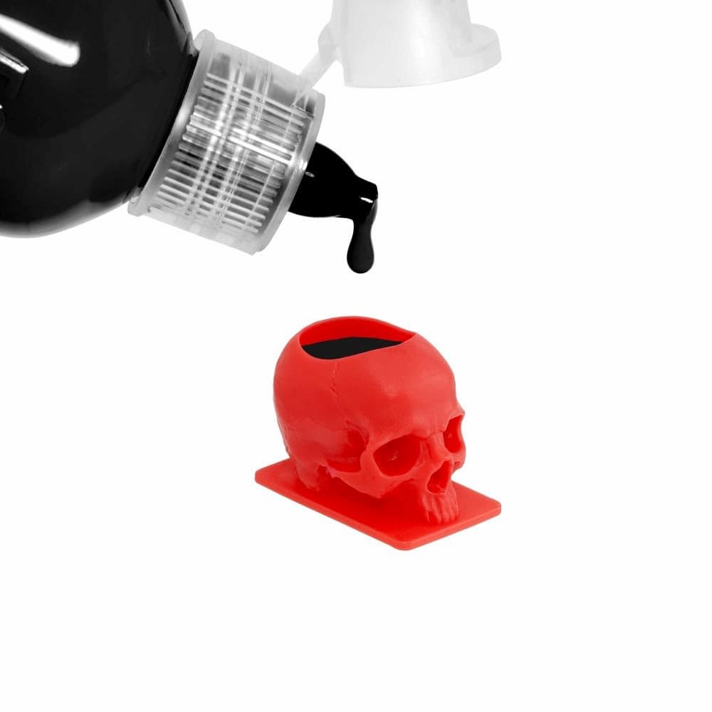 Saferly Skull Eco Tattoo Ink Caps in Red