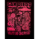 Women's Pink Mike Giant Crop Top