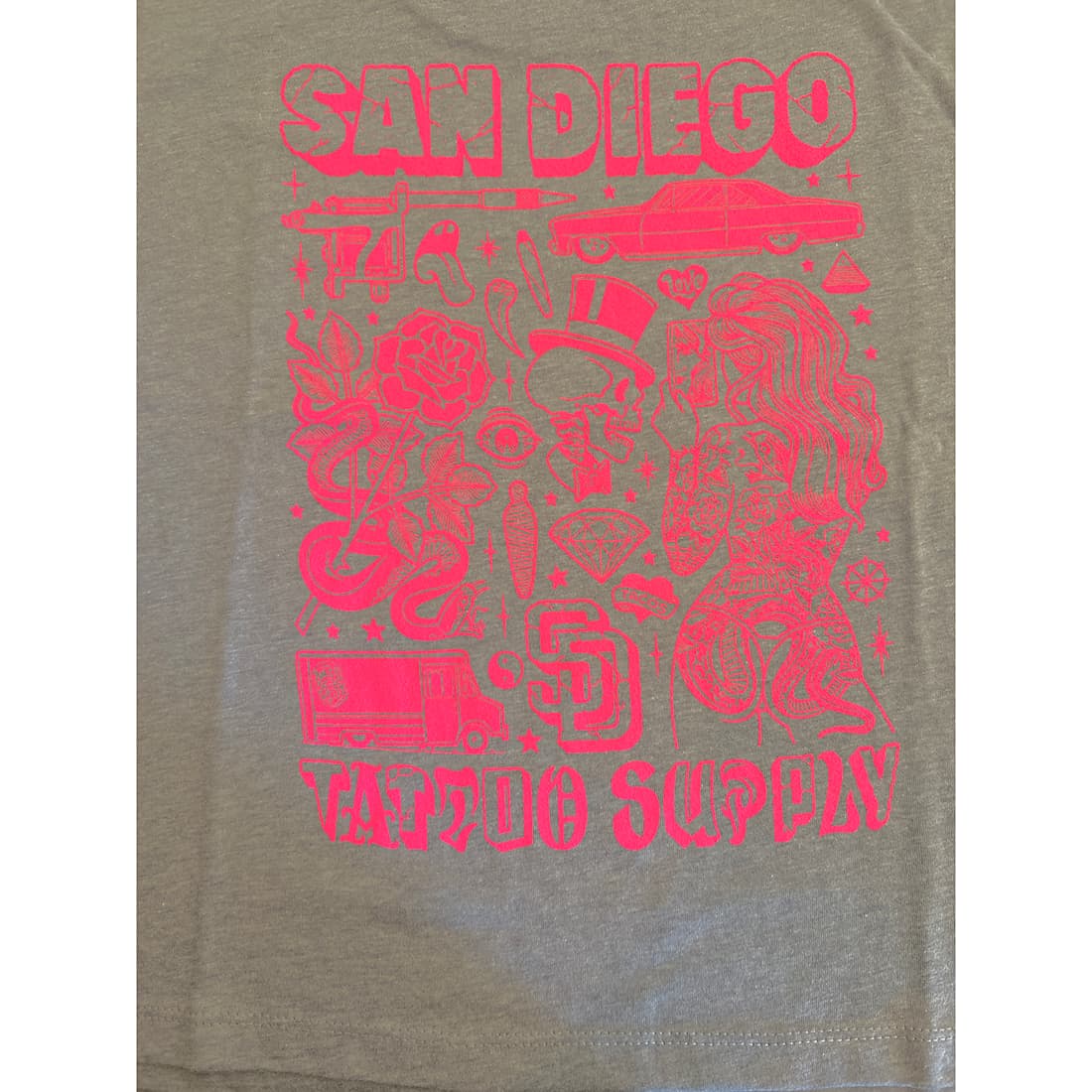 Women's Pink Mike Giant Crop Top