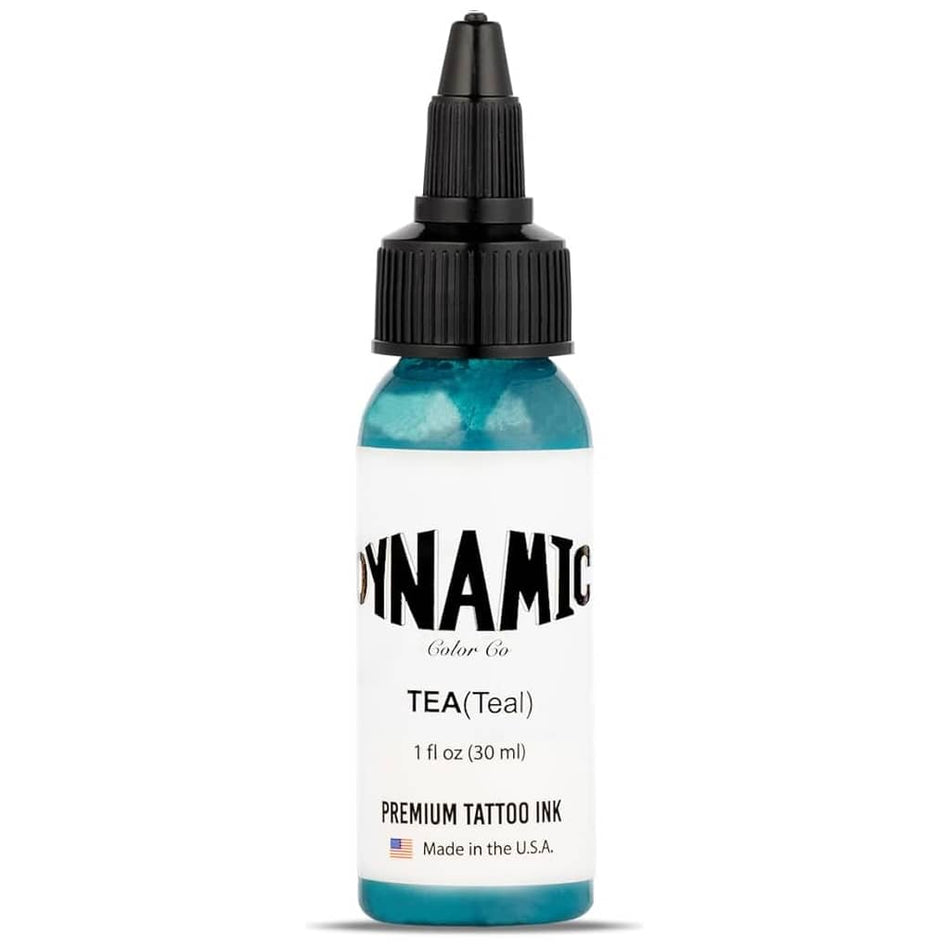 Dynamic Teal Tattoo Ink