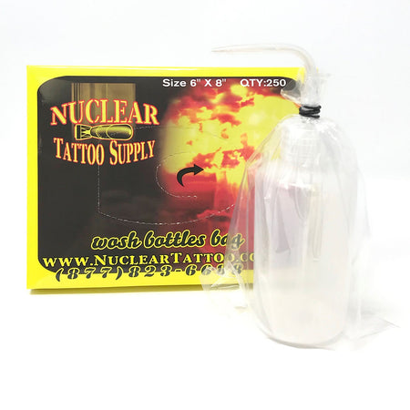 Nuclear Tattoo Wash Bottle Bag 6" X 8"