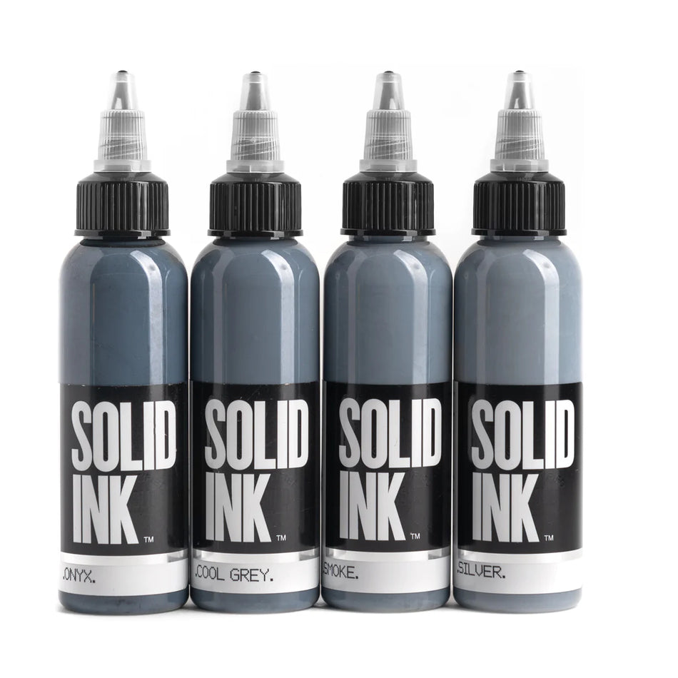 Solid Ink Opaque Grey Tattoo Ink Set