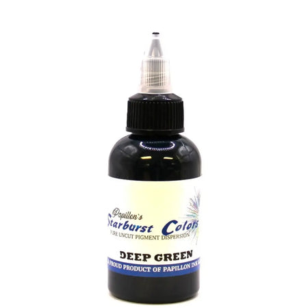 Starburst Deep Green Tattoo Ink in a 2oz bottle