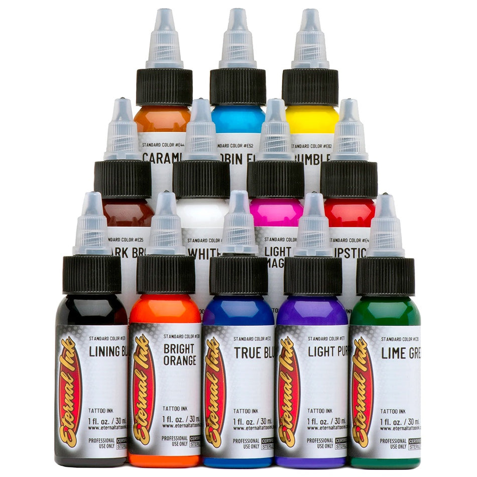 Eternal 12 Color Tattoo Ink Sample Set