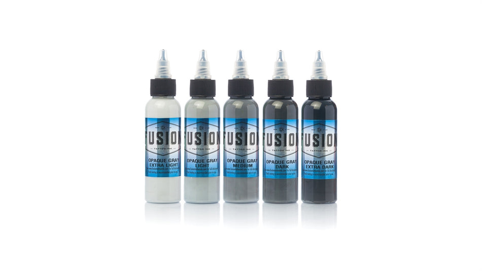 Fusion Opaque Grey Set Tattoo Ink