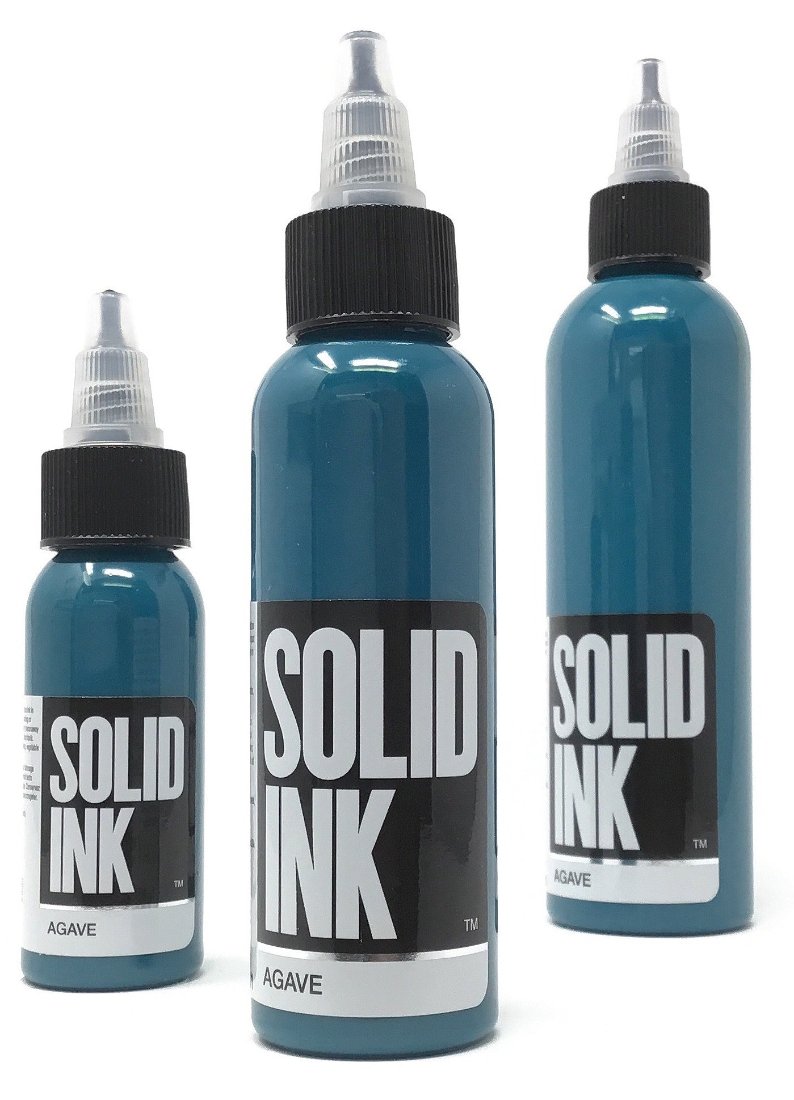 Solid Innk Solid Ink Agave Tattoo Ink – Light Blue-Green Pigment for Professional ...