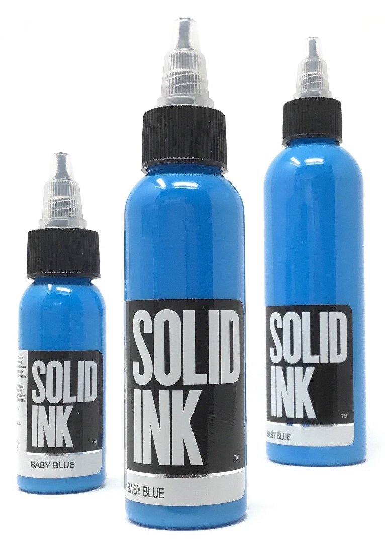 Blue Ink Container Solid Ink Baby Blue Tattoo Ink – Professional Quality in 1oz or 2oz ...