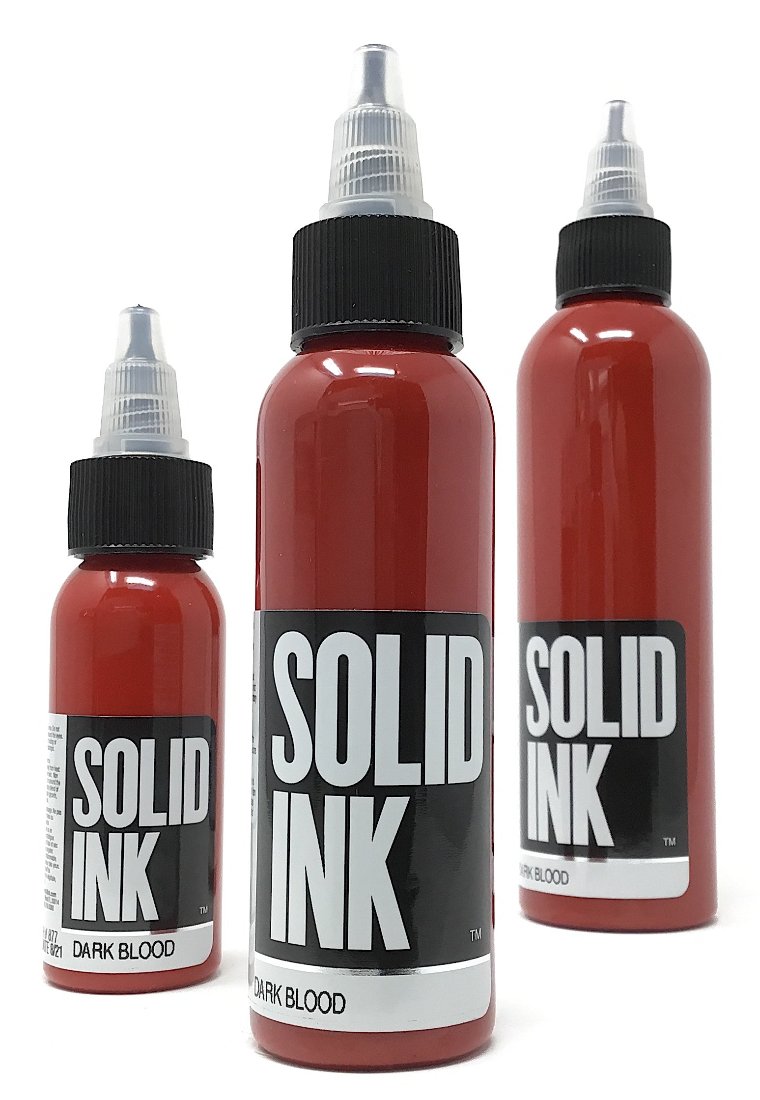 Solid Ink Dark Blood Tattoo Ink | Bold, Deep Red for Pro Artists – SD ...