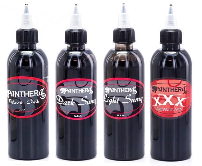 4 Bottle Kit of Panthera Tattoo Ink 5oz Bottles