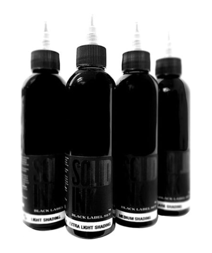 Solid Ink Black Label GreyWash Tattoo Ink Set