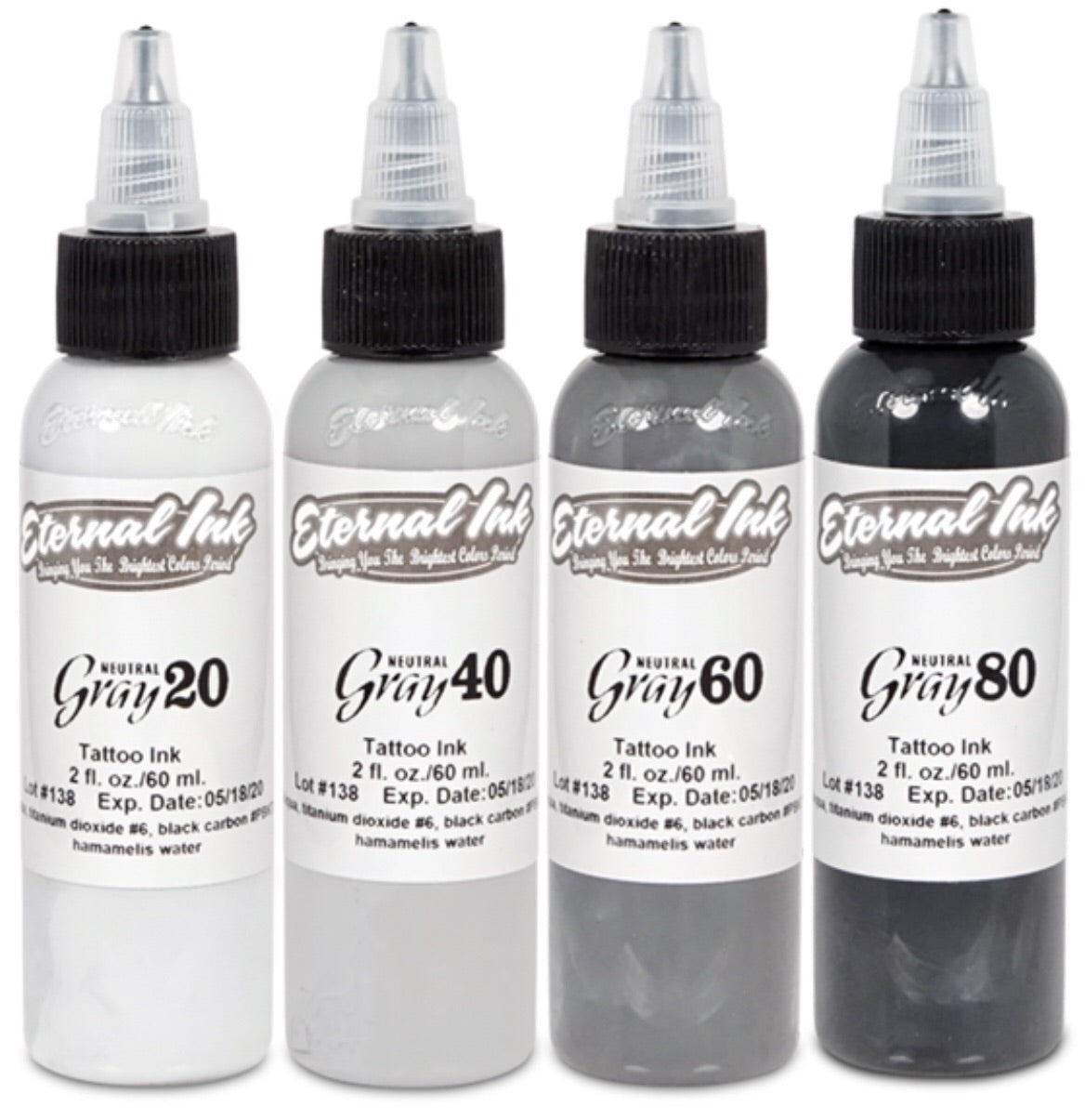 Eternal Neutral Gray Set of Tattoo Ink