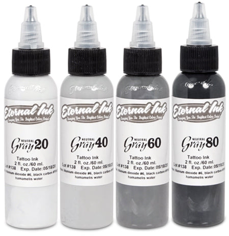 Eternal Neutral Gray Set of Tattoo Ink