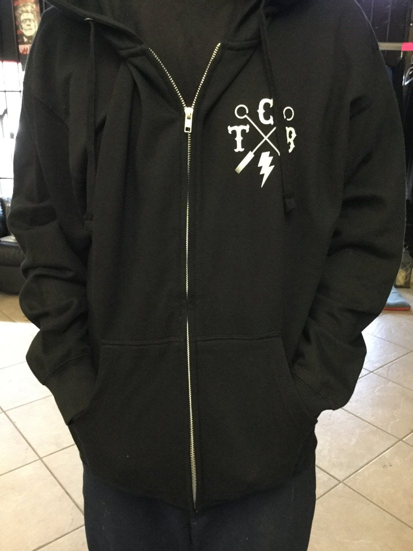 SD Tattoo Supply Zip Up Shop Hoodie