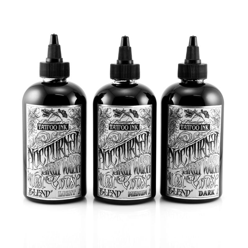 Nocturnal 3pc Greywash Tattoo Ink Set