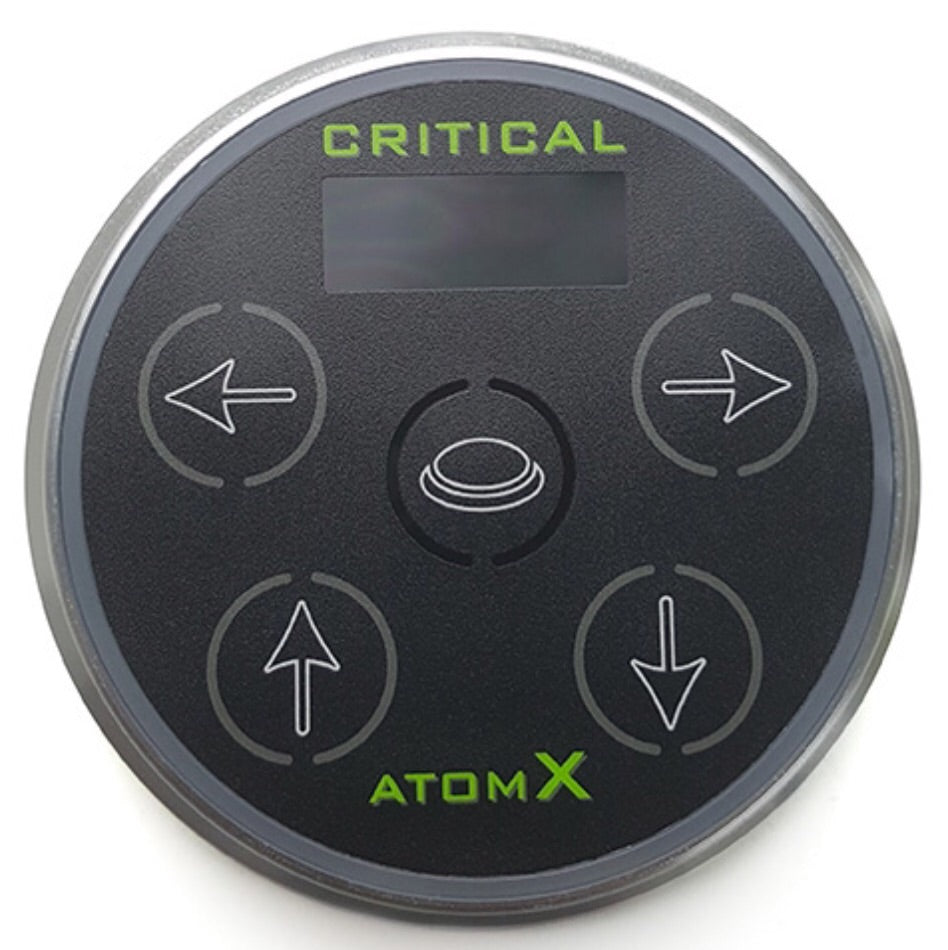 Critical Atom X Power Supply for Coil and Rotary Tattoo Machines in Black