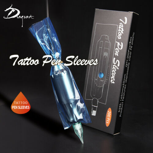 Dragon Art Disposable Tattoo Cartridge Machine Pen Sleeve Covers 