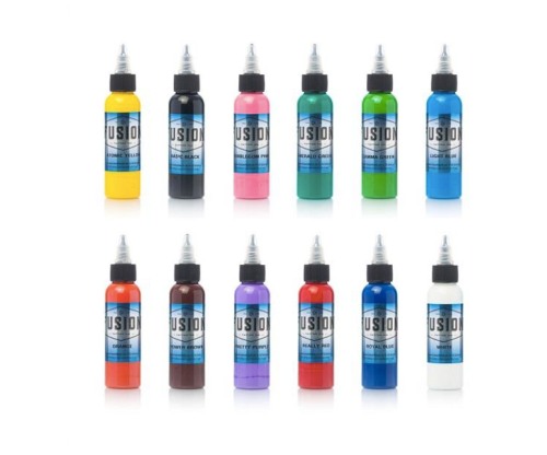 Fusion 12 Color Tattoo Ink Sample Set