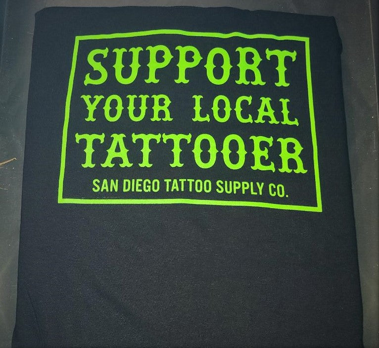 Women's Support Your Local Tattooer Cropped Tee Shirt